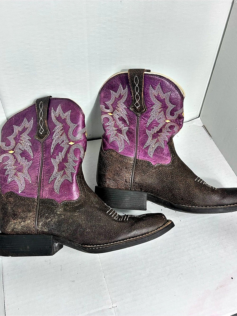 ARIAT Tombstone Western Boot Floral Leather Boots US 7